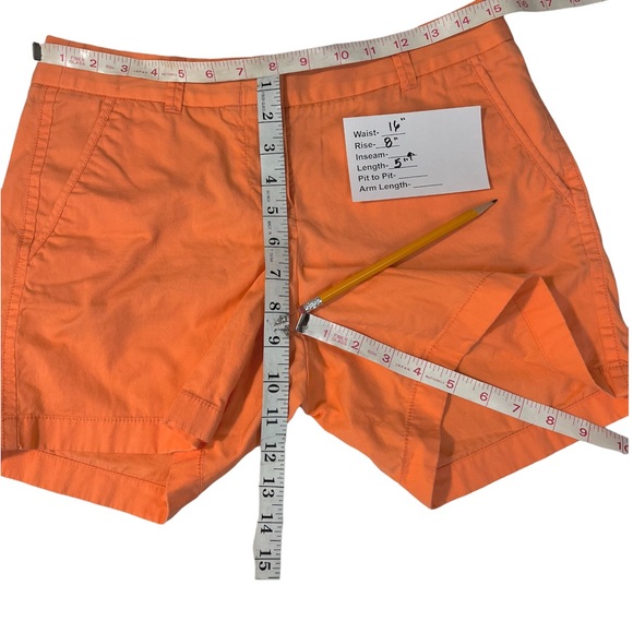 J.CREW Factory Shorts Size 2 Broken In Chino Orange Cotton - Picture 5 of 5
